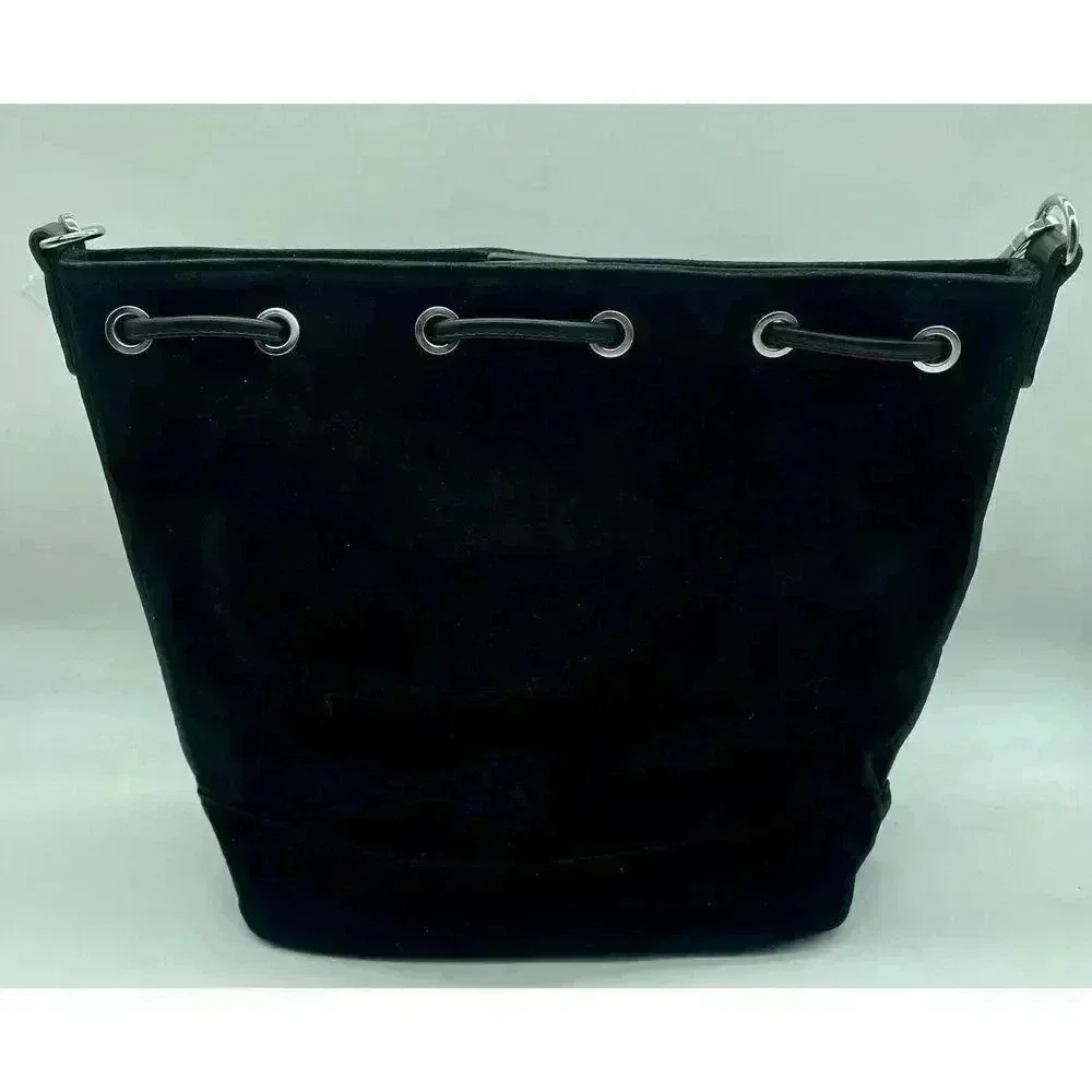AFKOMST Bucket Bag Women’s Drawstring Hobo Cosmetic Bag Black 11”H x‎ 10”L x 5”W
